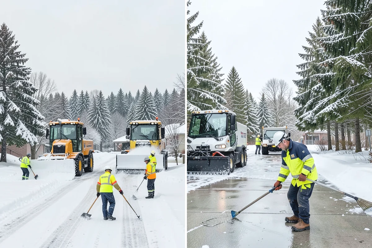 Duplex Snow Removal in Wilkeson, Pierce County, WA - Confirm shared and separate areas for each side