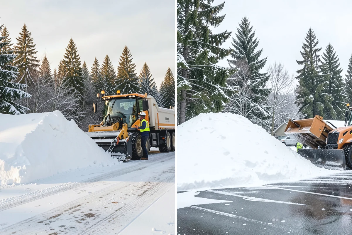 Duplex Snow Removal in Woodinville, King County, WA - Confirm shared and separate areas for each side
