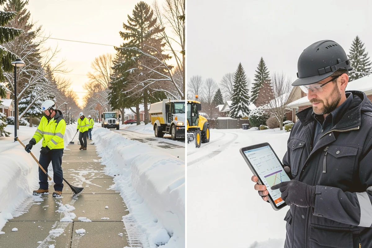 Early Morning Snow Removal in Algona, King County, WA - We set a clearing target keyed to your opening hour