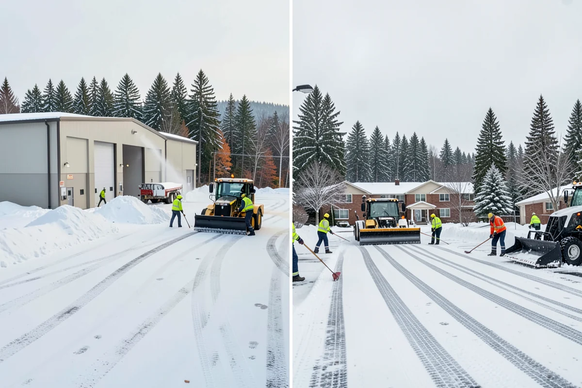Early Morning Snow Removal in Arlington, Snohomish County, WA - We set a clearing target keyed to your opening hour