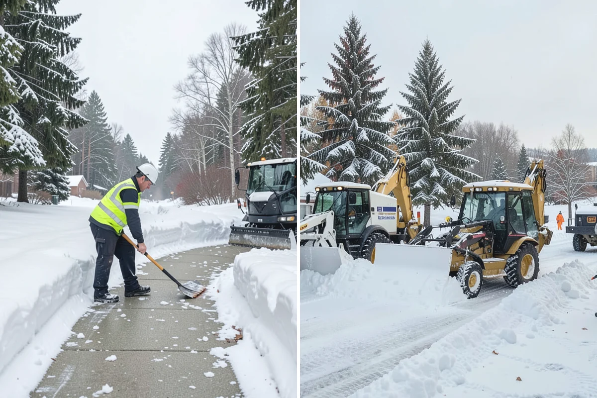 Early Morning Snow Removal in Auburn, King County, WA - We set a clearing target keyed to your opening hour