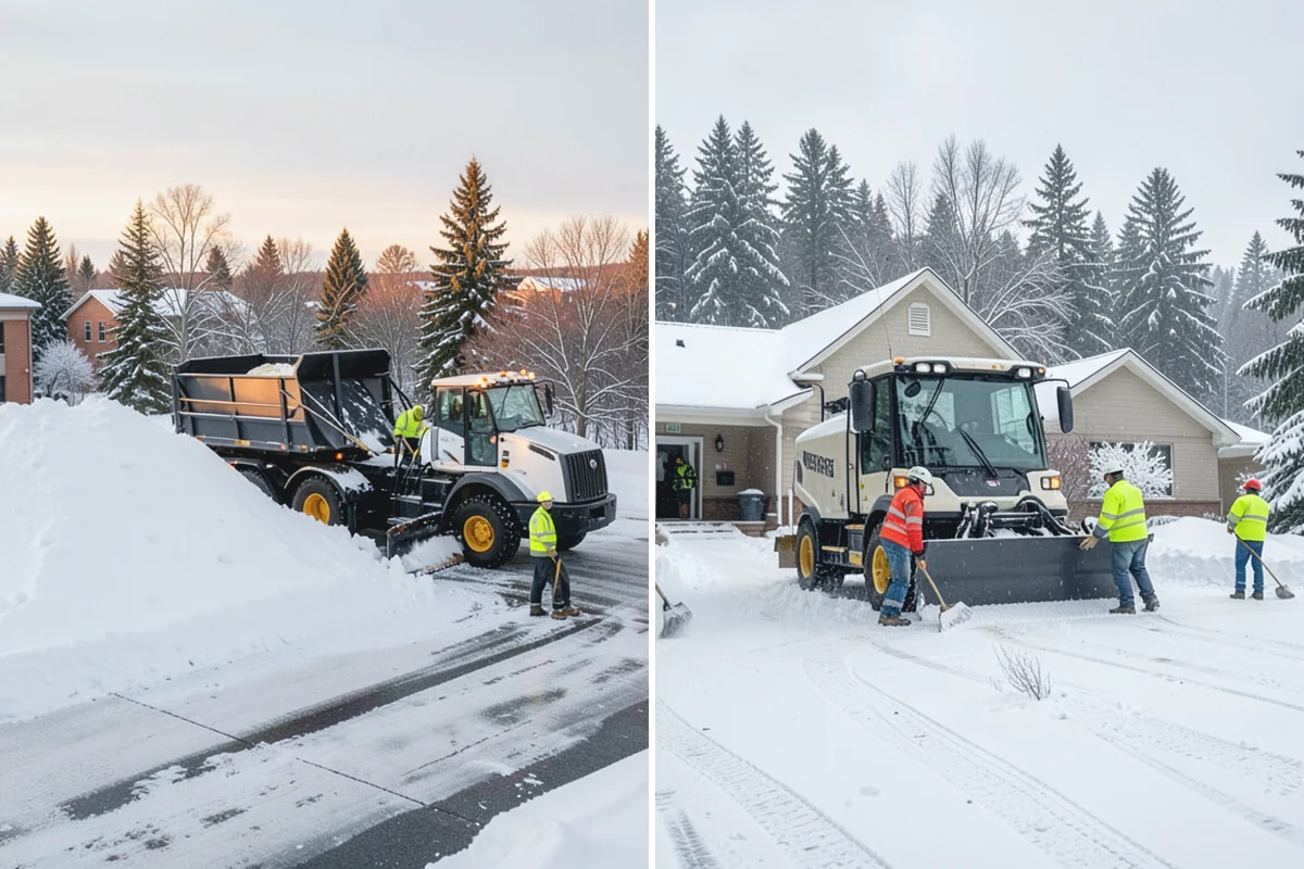 Early Morning Snow Removal in Beaux Arts Village, King County, WA - We set a clearing target keyed to your opening hour