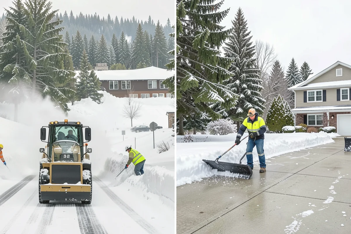 Early Morning Snow Removal in Black Diamond, King County, WA - We set a clearing target keyed to your opening hour
