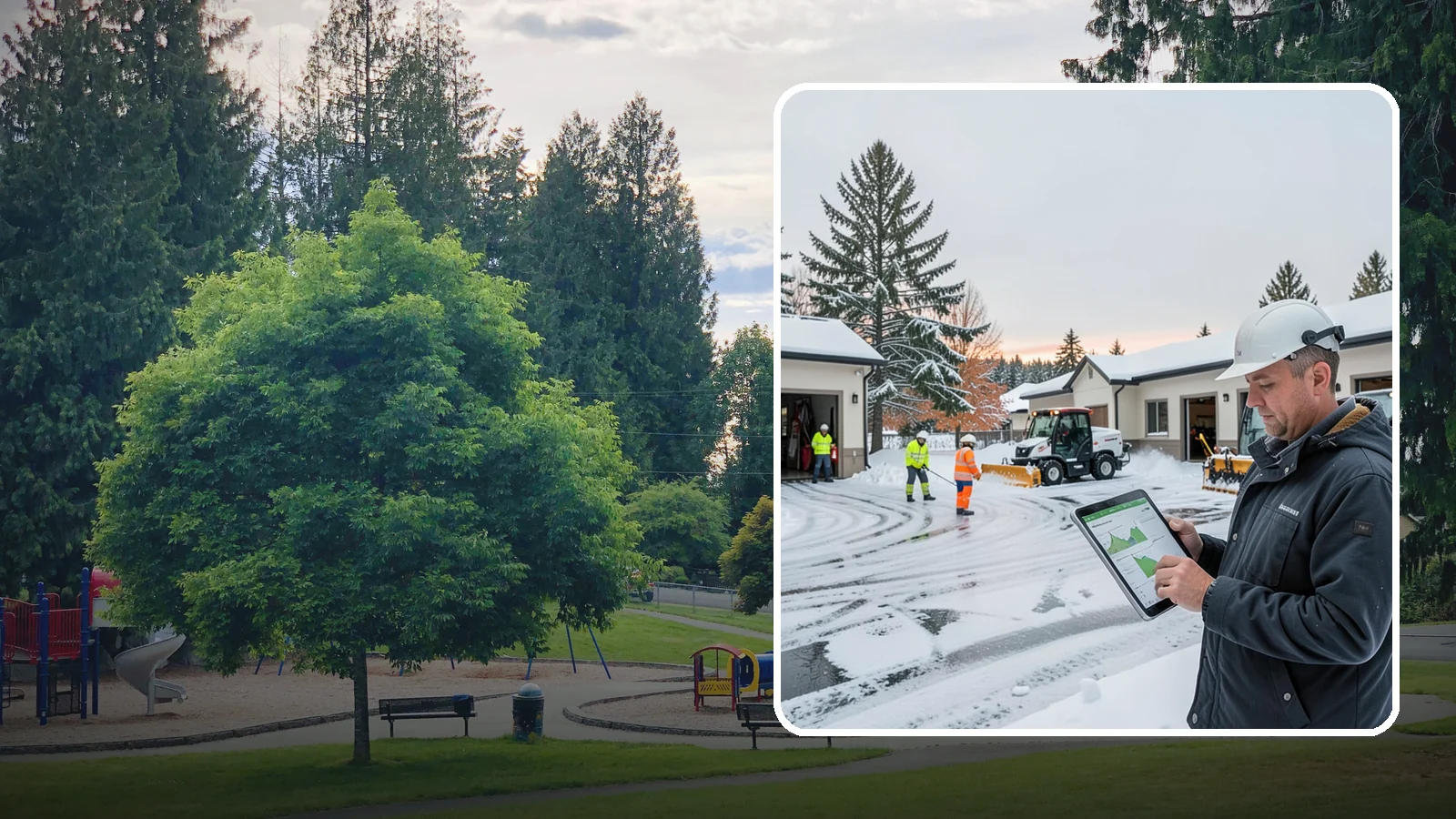 Early Morning Snow Removal in Bonney Lake, Pierce County, WA - Pre-dawn service that clears overnight accumulation and refreeze just ahead of your opening rush.