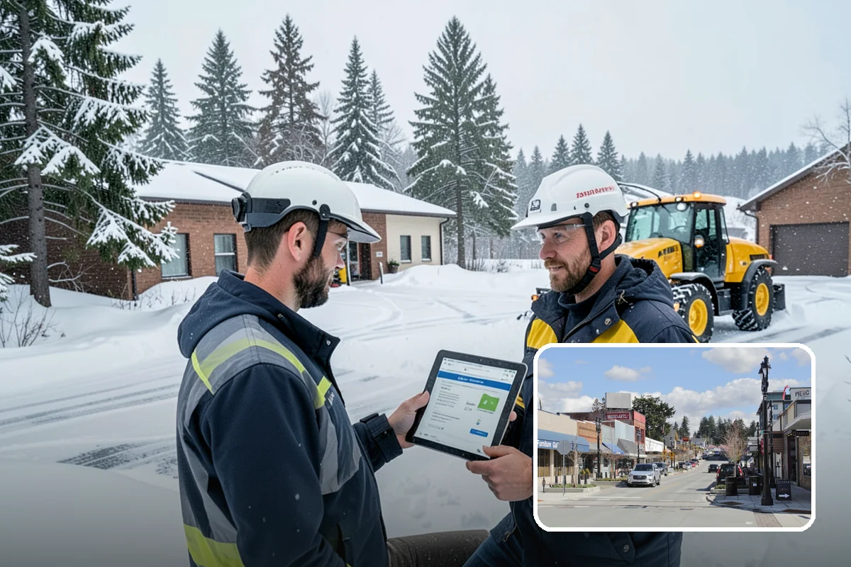 Early Morning Snow Removal in Bothell, King County, WA - Focused on the critical pre-opening window