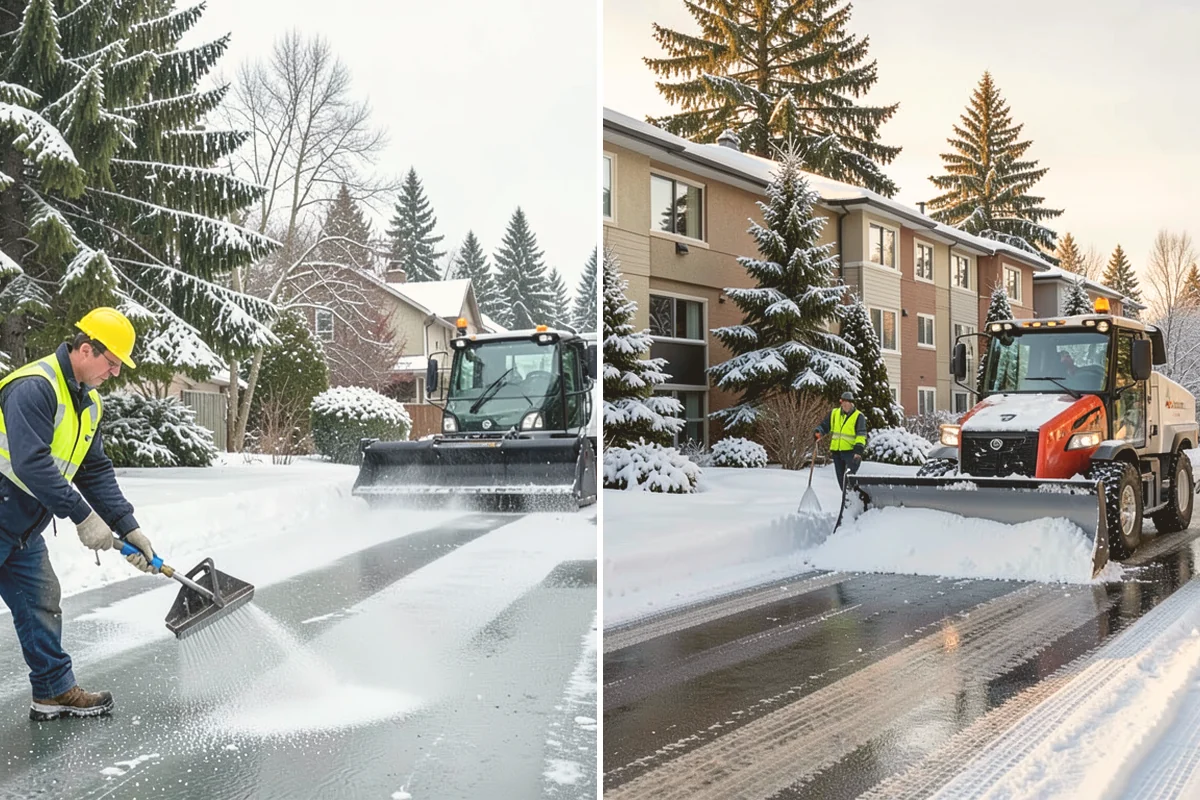 Early Morning Snow Removal in Bothell, King County, WA - We set a clearing target keyed to your opening hour