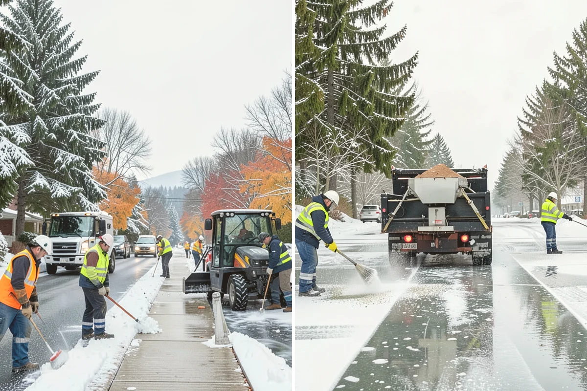 Early Morning Snow Removal in Brier, Snohomish County, WA - We set a clearing target keyed to your opening hour