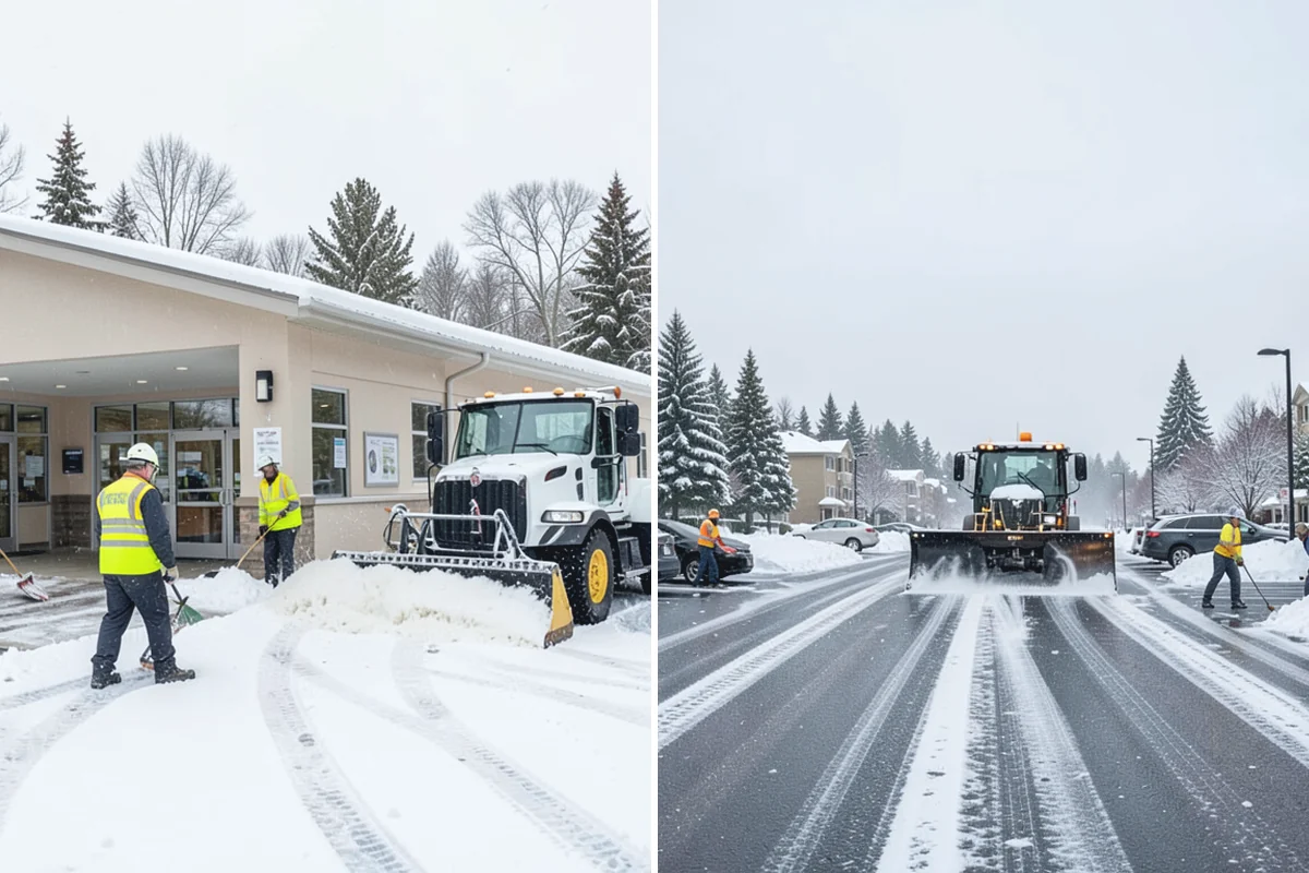 Early Morning Snow Removal in Buckley, Pierce County, WA - We set a clearing target keyed to your opening hour