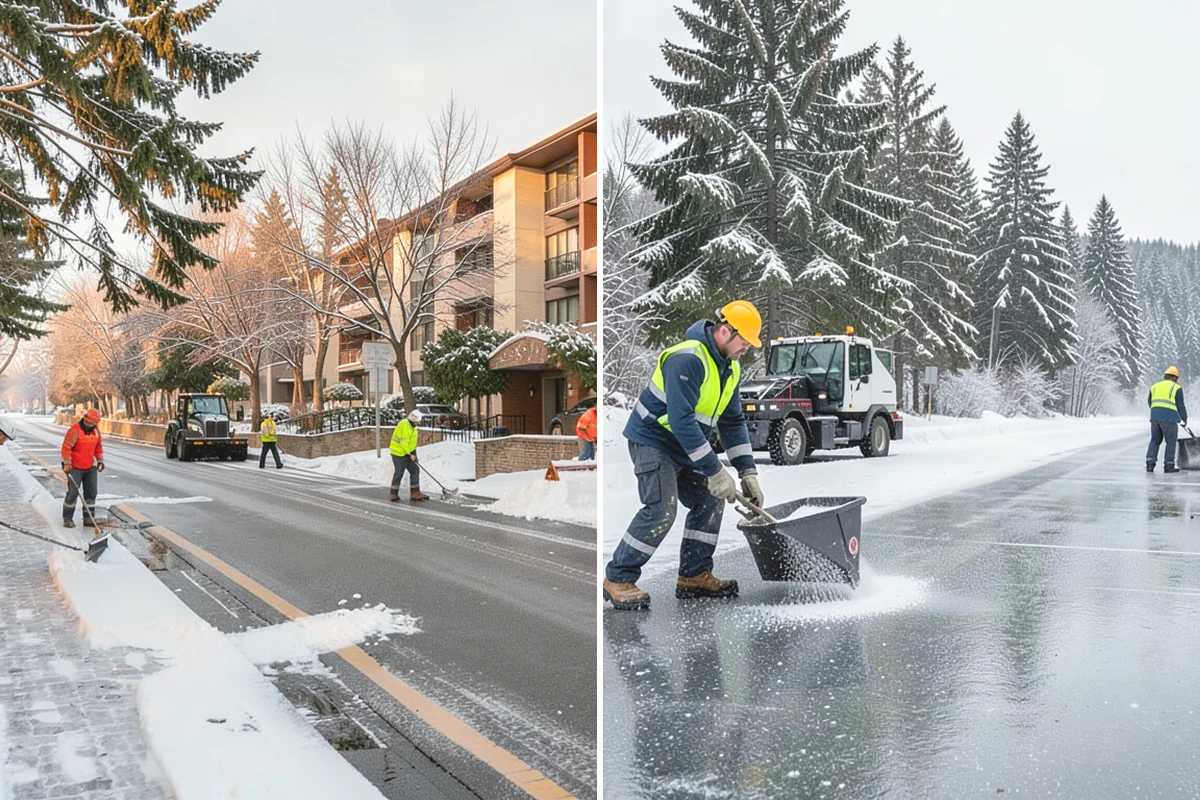 Early Morning Snow Removal in Burien, King County, WA - We set a clearing target keyed to your opening hour
