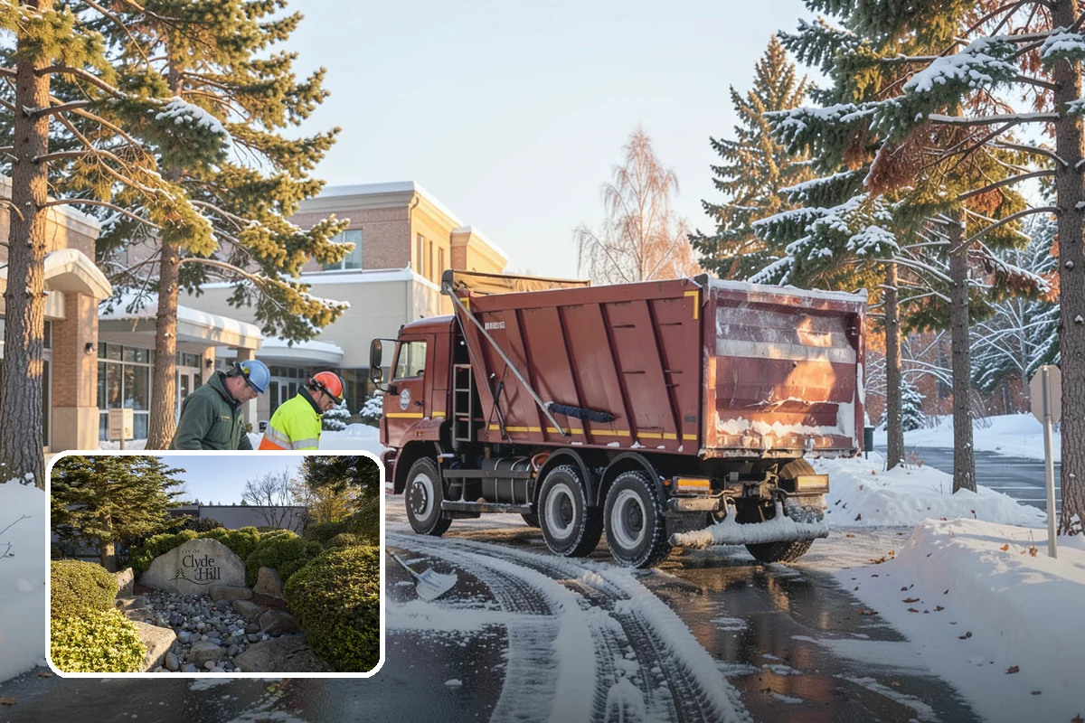 Early Morning Snow Removal in Clyde Hill, King County, WA - Focused on the critical pre-opening window