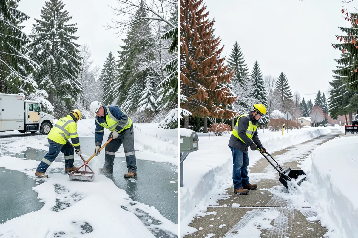 Early Morning Snow Removal in Clyde Hill, King County, WA - We set a clearing target keyed to your opening hour