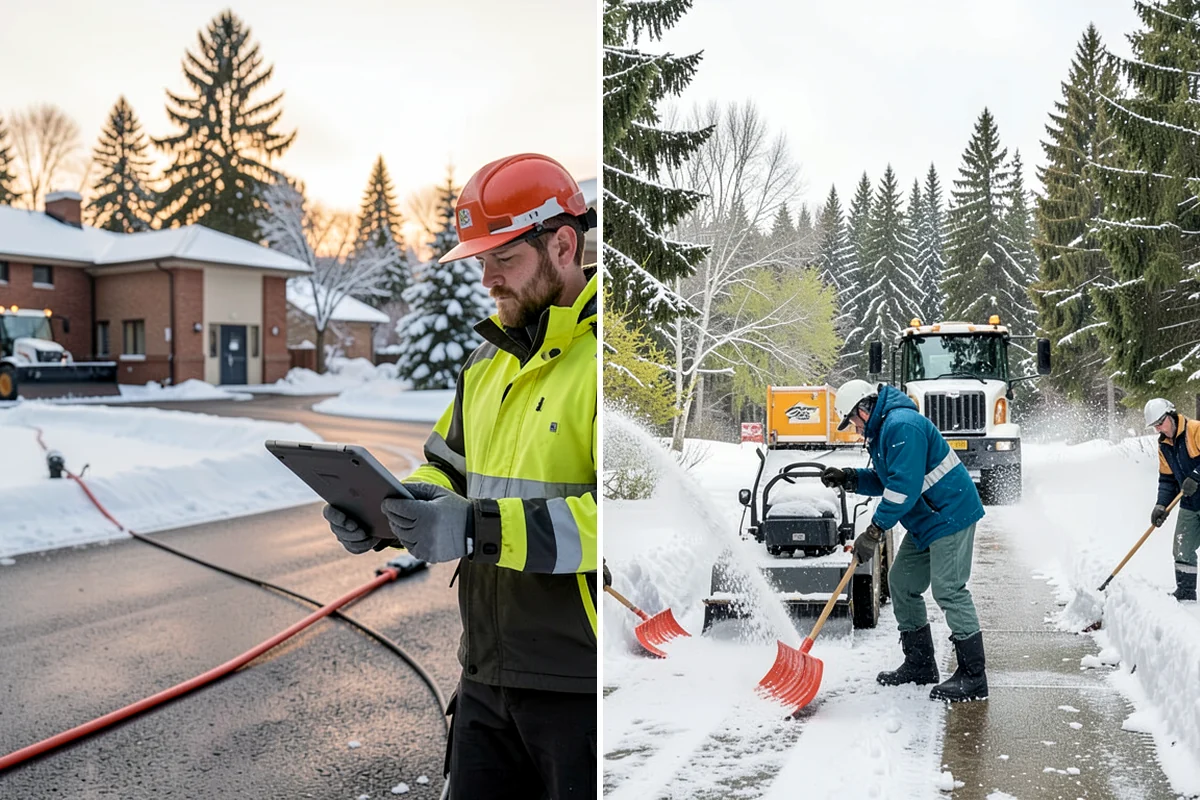 Early Morning Snow Removal in Concrete, Skagit County, WA - We set a clearing target keyed to your opening hour