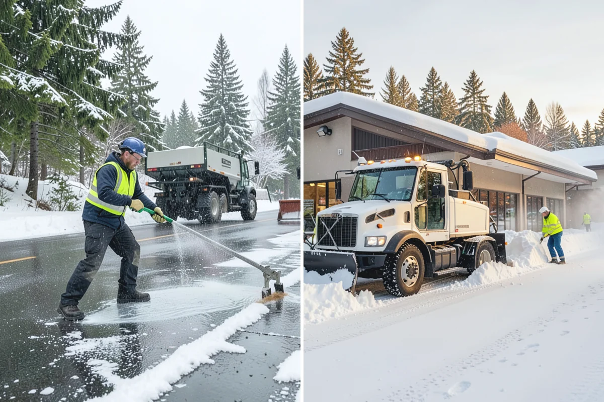 Early Morning Snow Removal in Coupeville, Island County, WA - We set a clearing target keyed to your opening hour