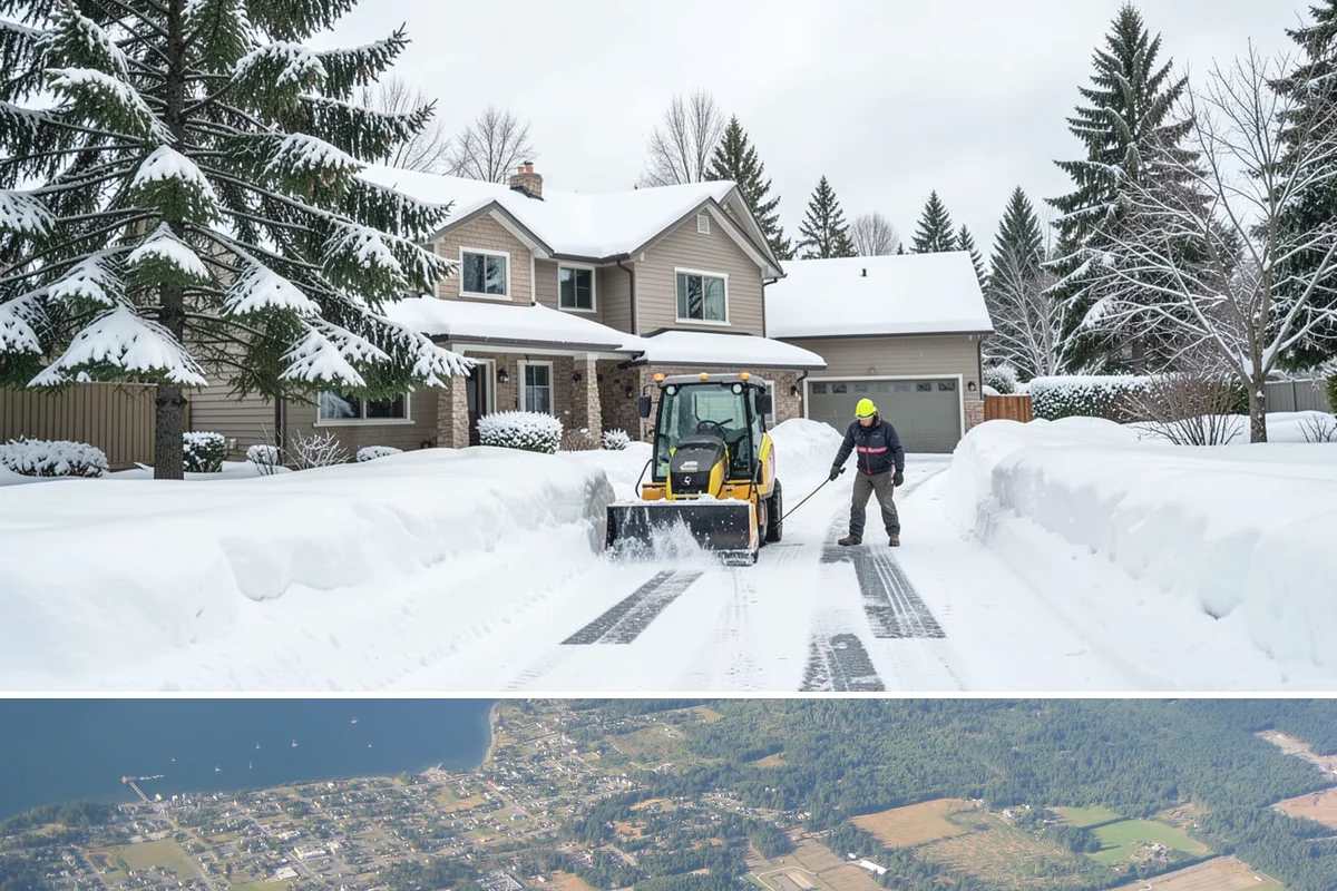Early Morning Snow Removal in Coupeville, Island County, WA - Early-morning clearing is most requested through the frost-prone stretch from late December into February.