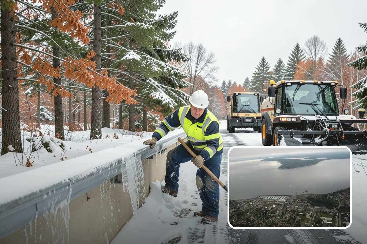 Early Morning Snow Removal in Des Moines, King County, WA - Focused on the critical pre-opening window