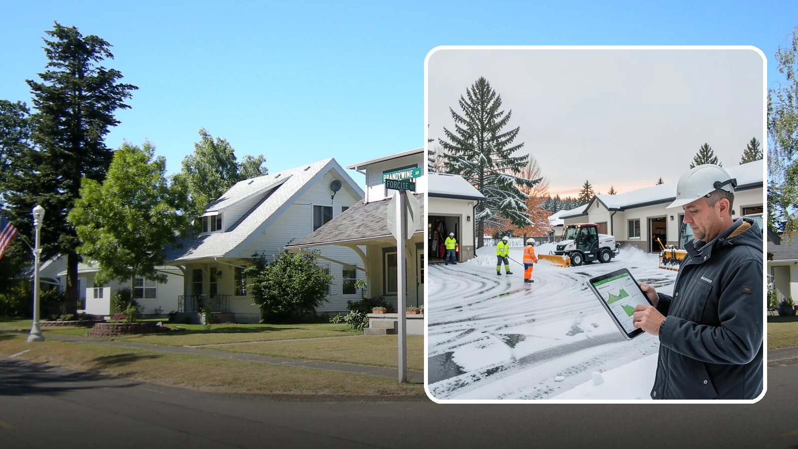 Early Morning Snow Removal in DuPont, Pierce County, WA - Pre-dawn service that clears overnight accumulation and refreeze just ahead of your opening rush.