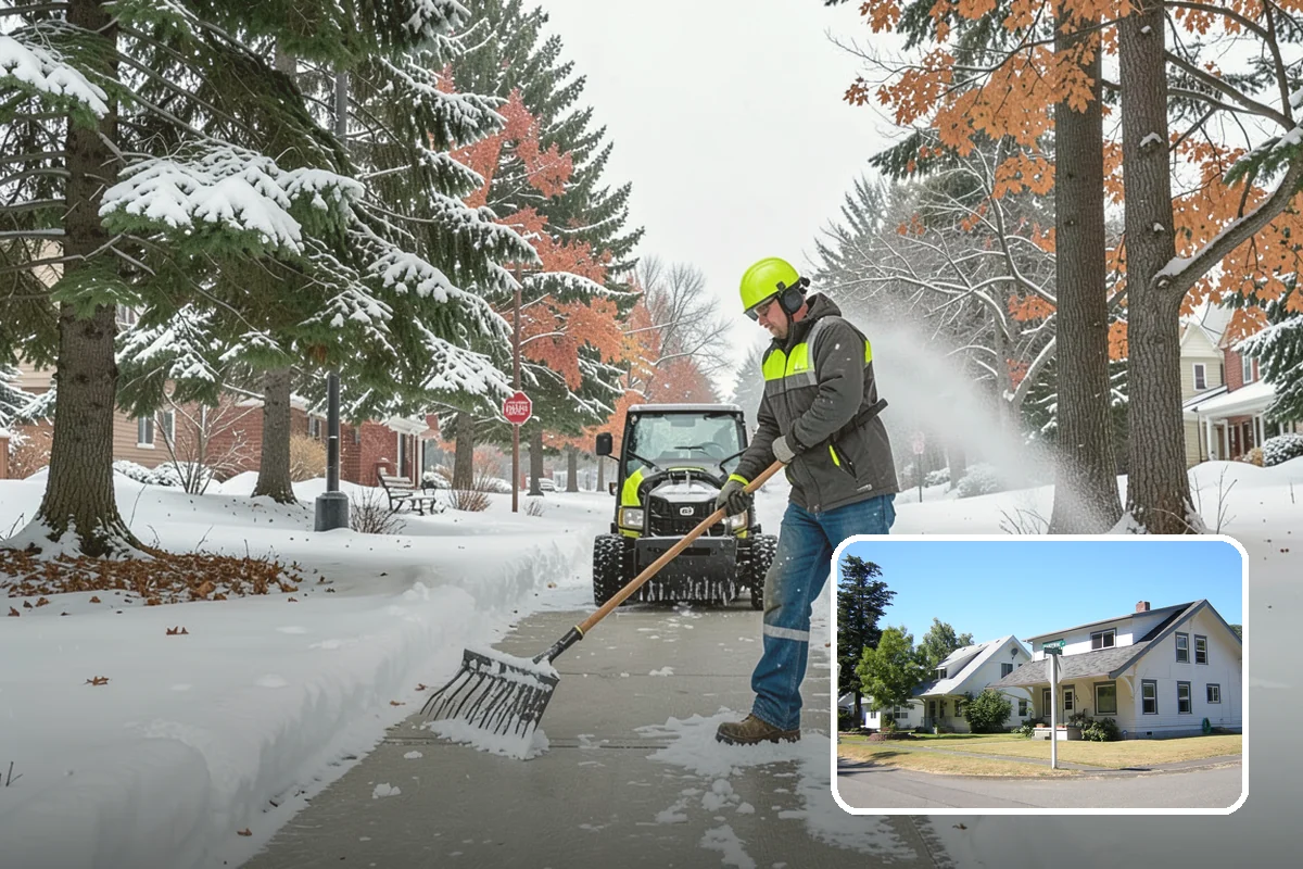 Early Morning Snow Removal in DuPont, Pierce County, WA - Focused on the critical pre-opening window