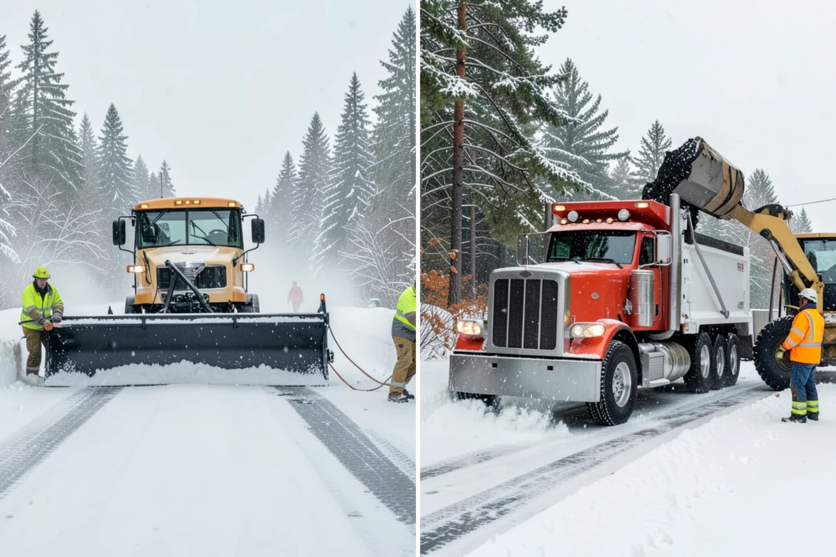 Early Morning Snow Removal in DuPont, Pierce County, WA - We set a clearing target keyed to your opening hour