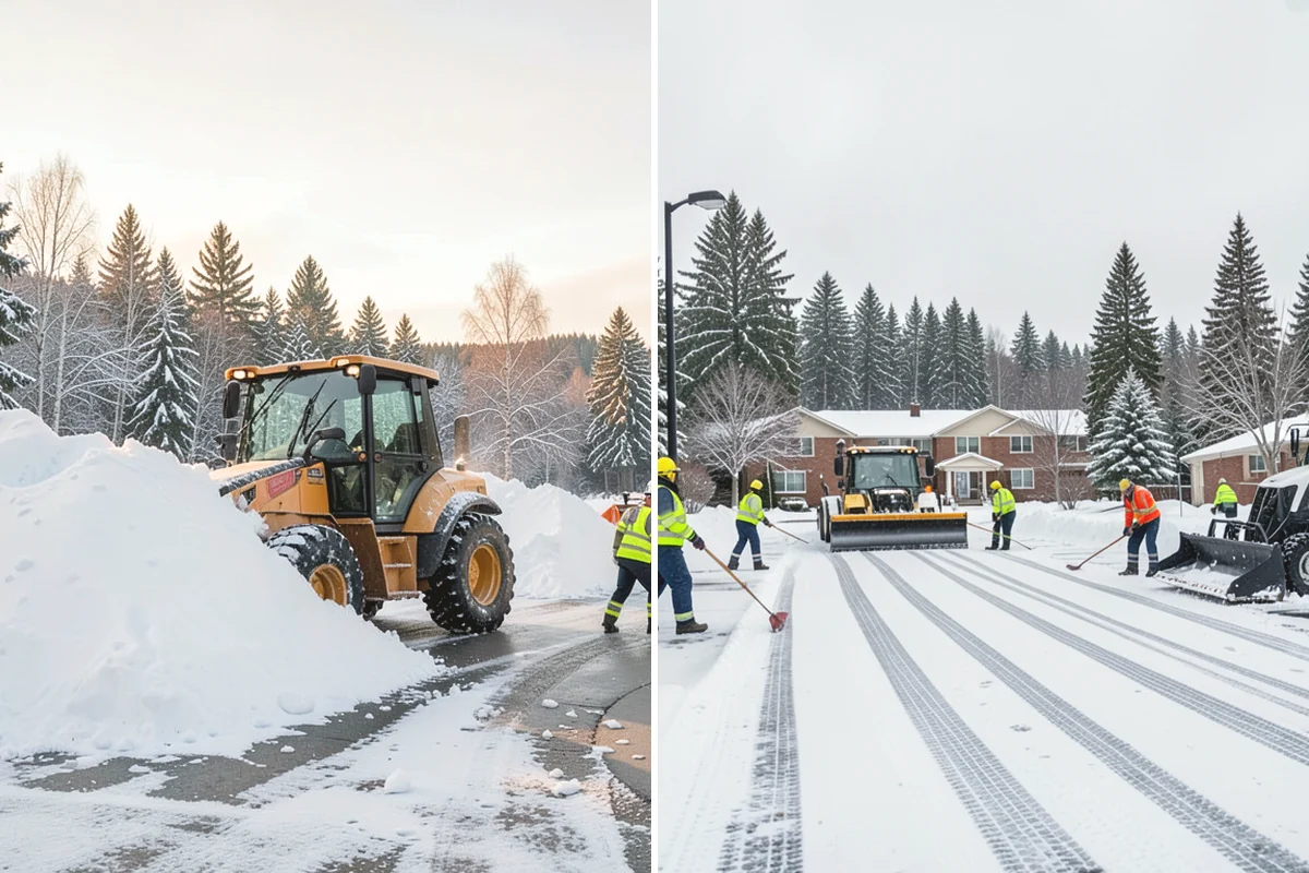 Early Morning Snow Removal in Duvall, King County, WA - We set a clearing target keyed to your opening hour