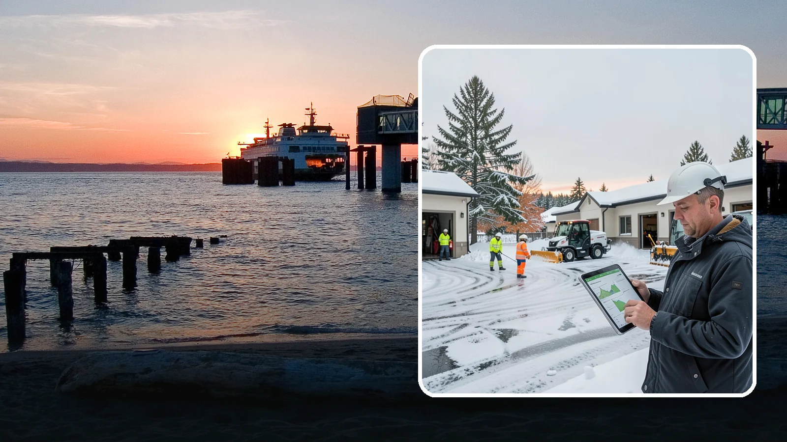 Early Morning Snow Removal in Edmonds, Snohomish County, WA - Pre-dawn service that clears overnight accumulation and refreeze just ahead of your opening rush.