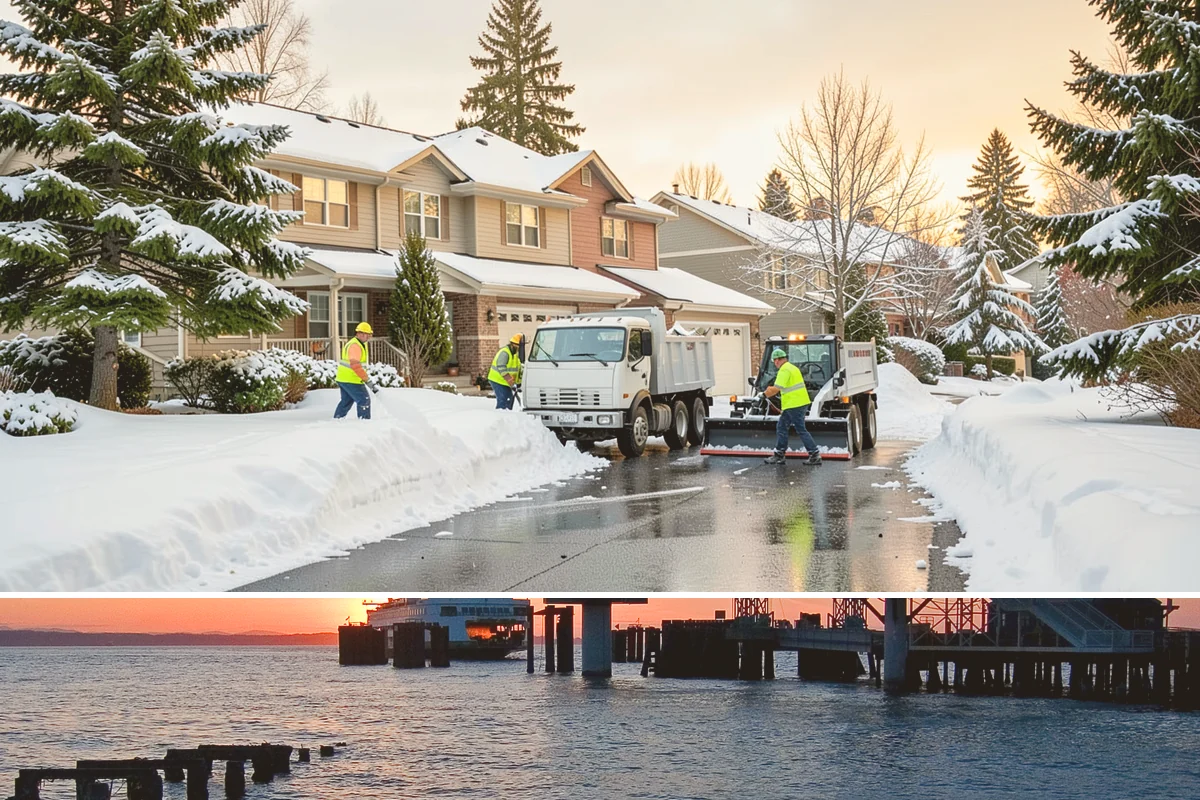 Early Morning Snow Removal in Edmonds, Snohomish County, WA - Early-morning clearing is most requested through the frost-prone stretch from late December into February.