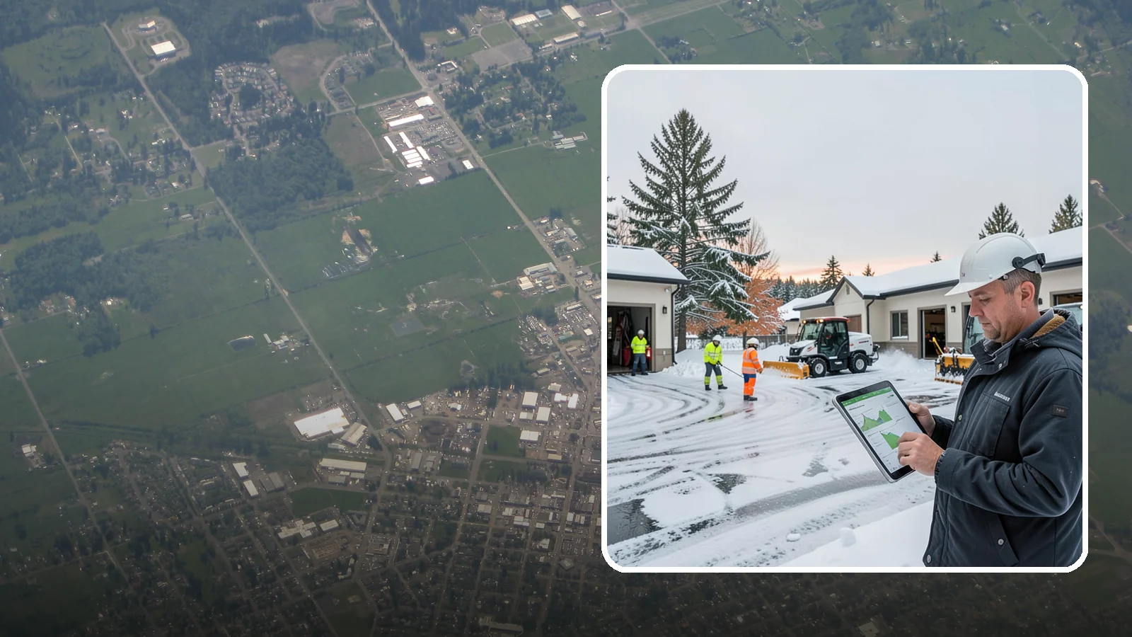 Early Morning Snow Removal in Enumclaw, King County, WA - Pre-dawn service that clears overnight accumulation and refreeze just ahead of your opening rush.