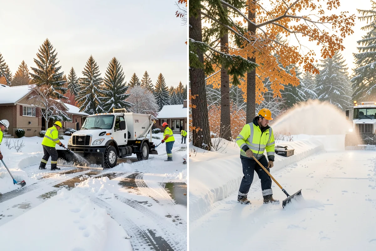 Early Morning Snow Removal in Enumclaw, King County, WA - We set a clearing target keyed to your opening hour