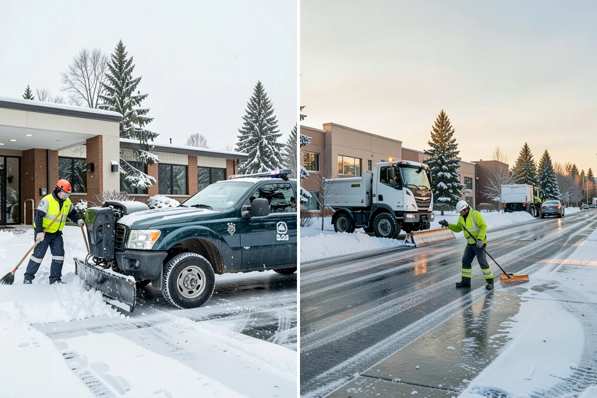 Early Morning Snow Removal in Everett, Snohomish County, WA - We set a clearing target keyed to your opening hour