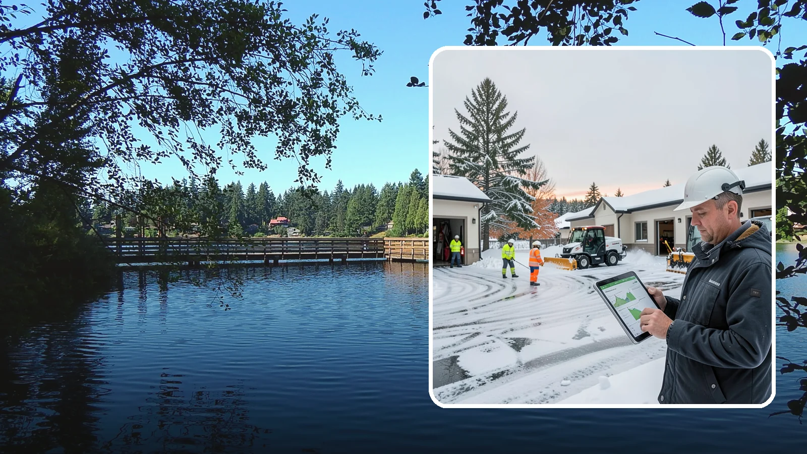 Early Morning Snow Removal in Federal Way, King County, WA - Pre-dawn service that clears overnight accumulation and refreeze just ahead of your opening rush.