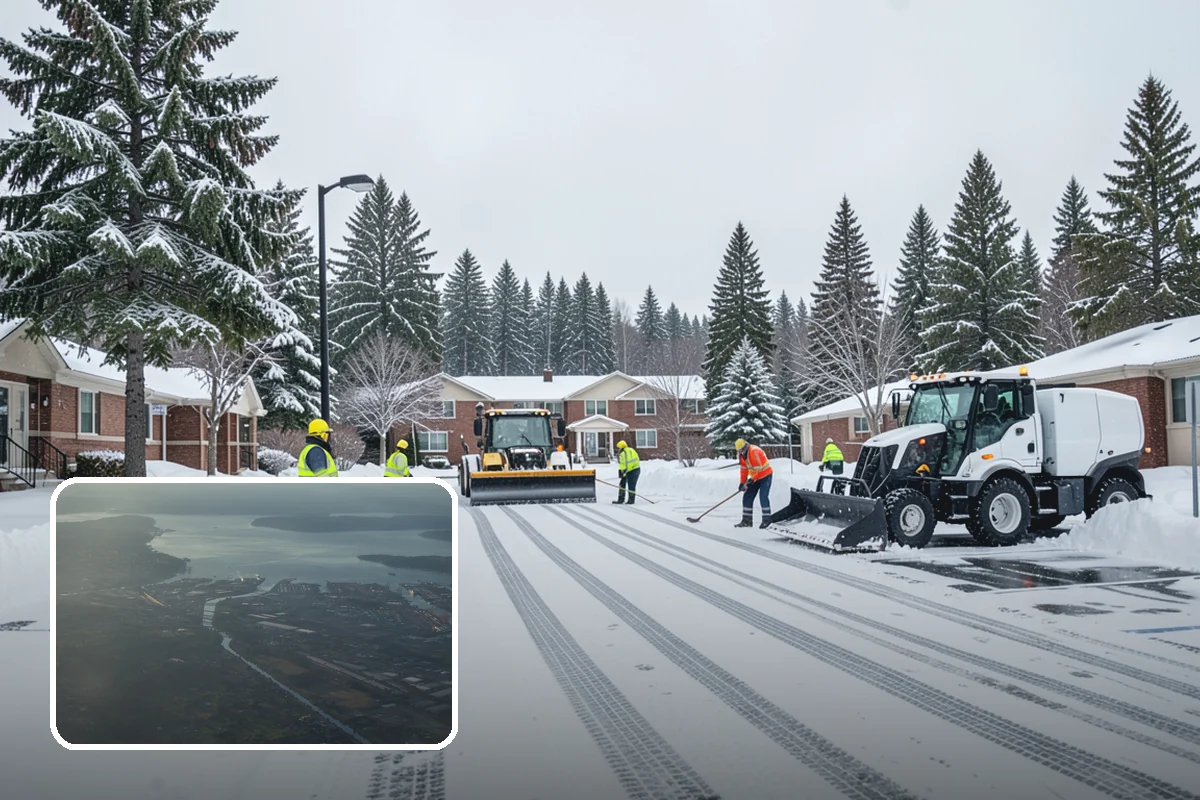 Early Morning Snow Removal in Fife, Pierce County, WA - Focused on the critical pre-opening window