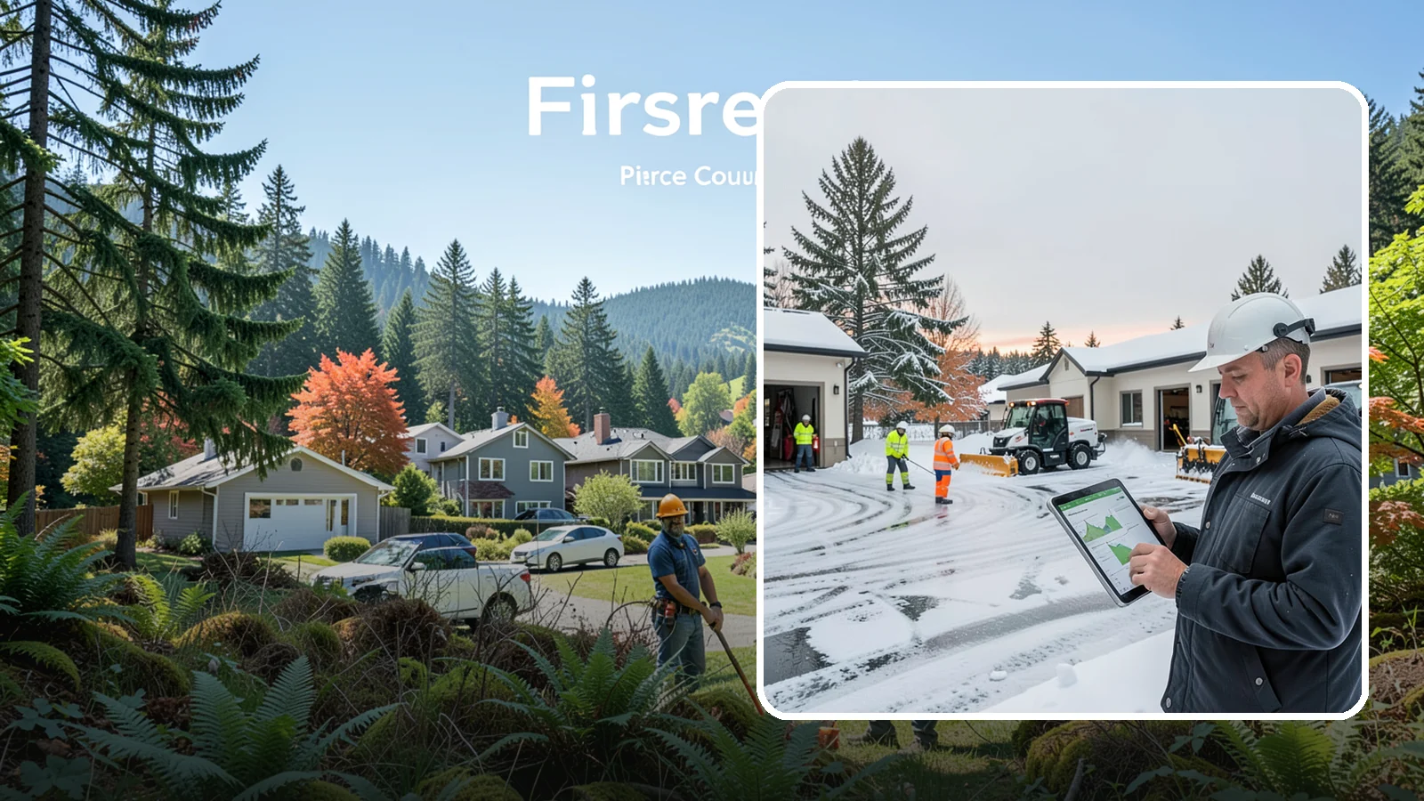 Early Morning Snow Removal in Fircrest, Pierce County, WA - Pre-dawn service that clears overnight accumulation and refreeze just ahead of your opening rush.