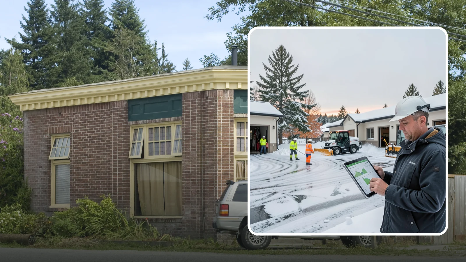Early Morning Snow Removal in Hamilton, Skagit County, WA - Pre-dawn service that clears overnight accumulation and refreeze just ahead of your opening rush.