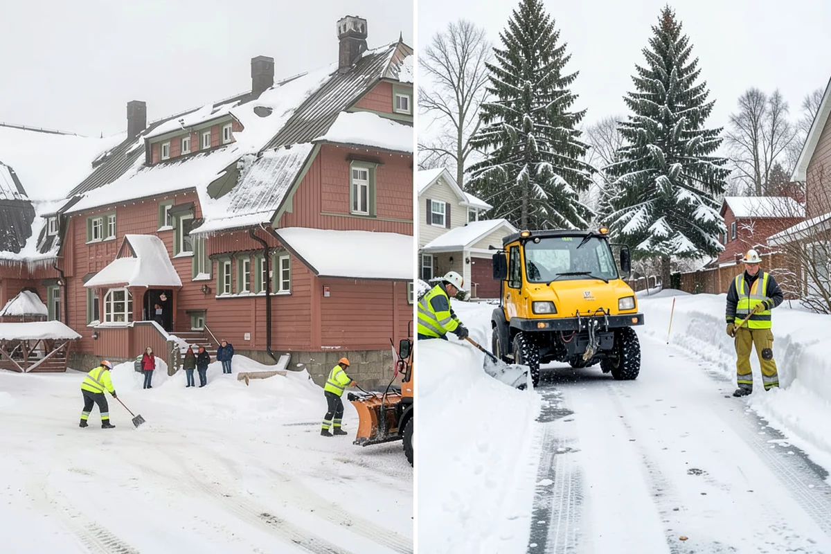 Early Morning Snow Removal in Kenmore, King County, WA - We set a clearing target keyed to your opening hour