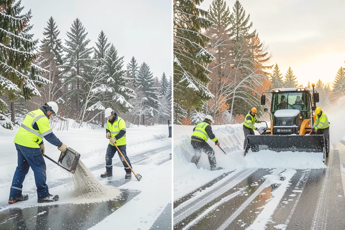 Early Morning Snow Removal in Kent, King County, WA - We set a clearing target keyed to your opening hour