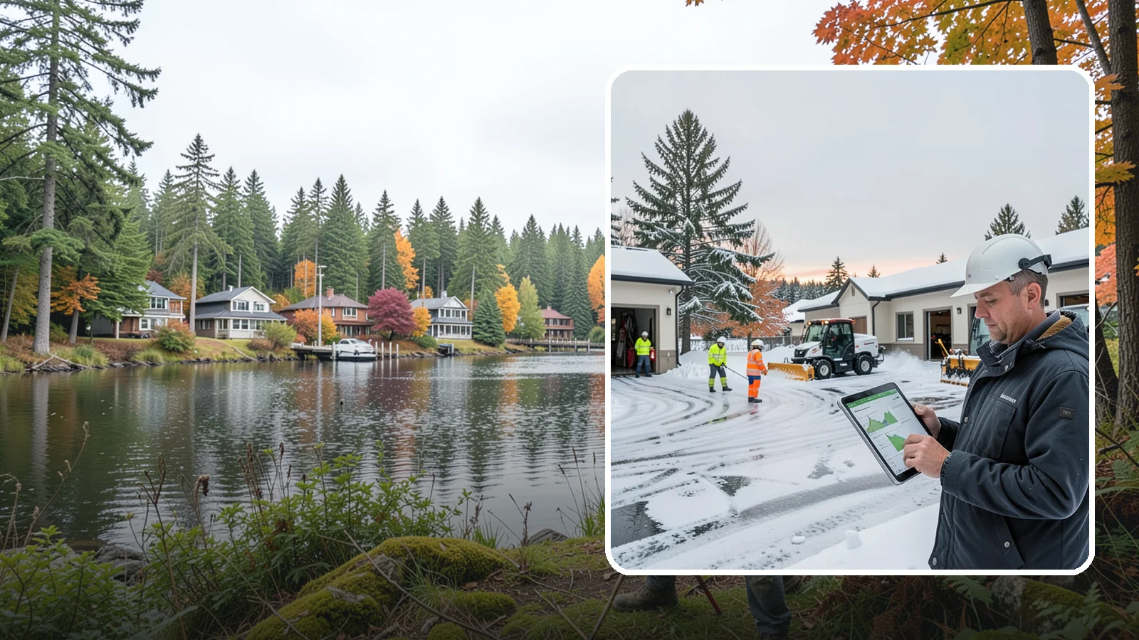 Early Morning Snow Removal in La Conner, Skagit County, WA - Pre-dawn service that clears overnight accumulation and refreeze just ahead of your opening rush.