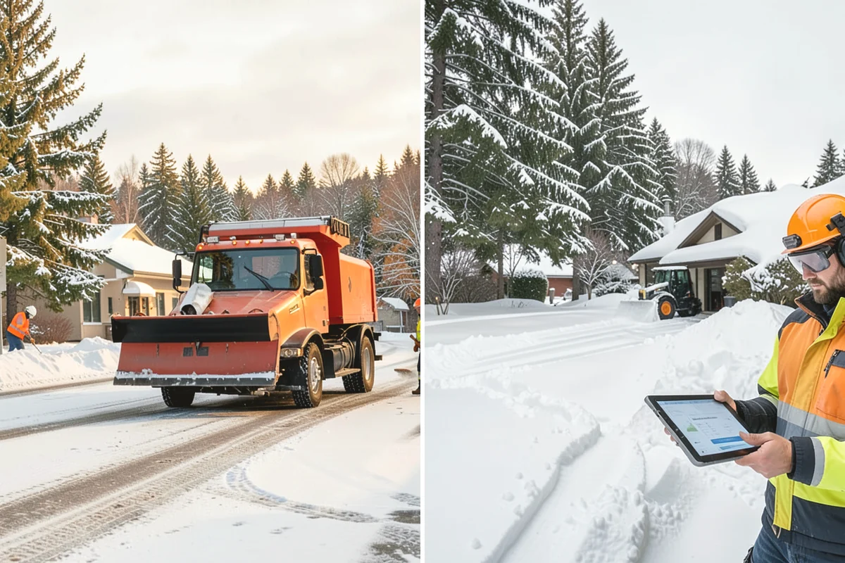 Early Morning Snow Removal in La Conner, Skagit County, WA - We set a clearing target keyed to your opening hour
