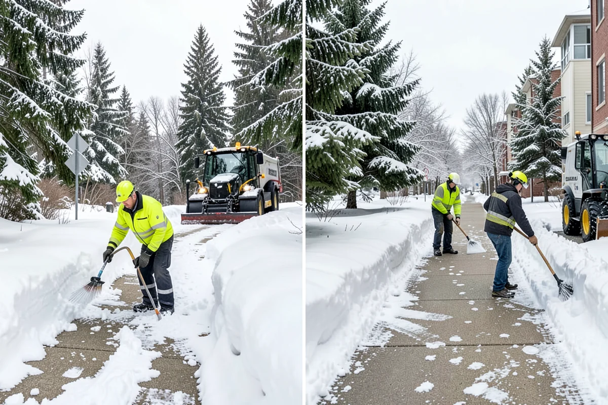 Early Morning Snow Removal in Lake Forest Park, King County, WA - We set a clearing target keyed to your opening hour