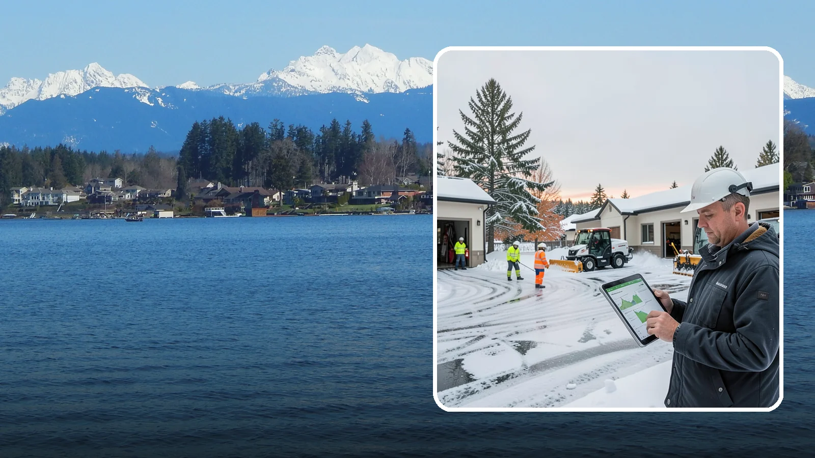 Early Morning Snow Removal in Lake Stevens, Snohomish County, WA - Pre-dawn service that clears overnight accumulation and refreeze just ahead of your opening rush.