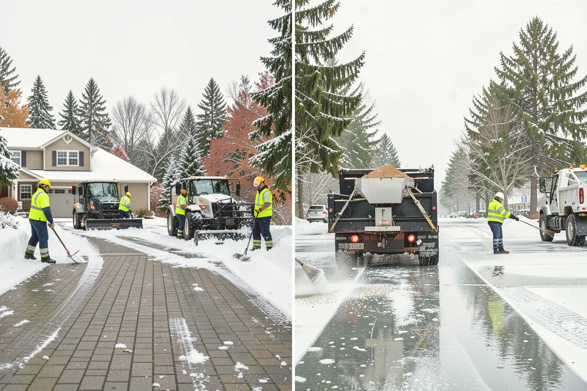 Early Morning Snow Removal in Langley, Island County, WA - We set a clearing target keyed to your opening hour