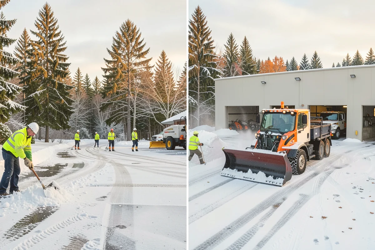Early Morning Snow Removal in Lynnwood, Snohomish County, WA - We set a clearing target keyed to your opening hour