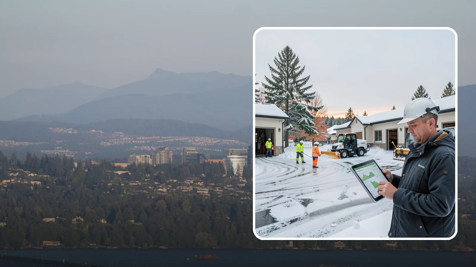 Early Morning Snow Removal in Medina, King County, WA - Pre-dawn service that clears overnight accumulation and refreeze just ahead of your opening rush.