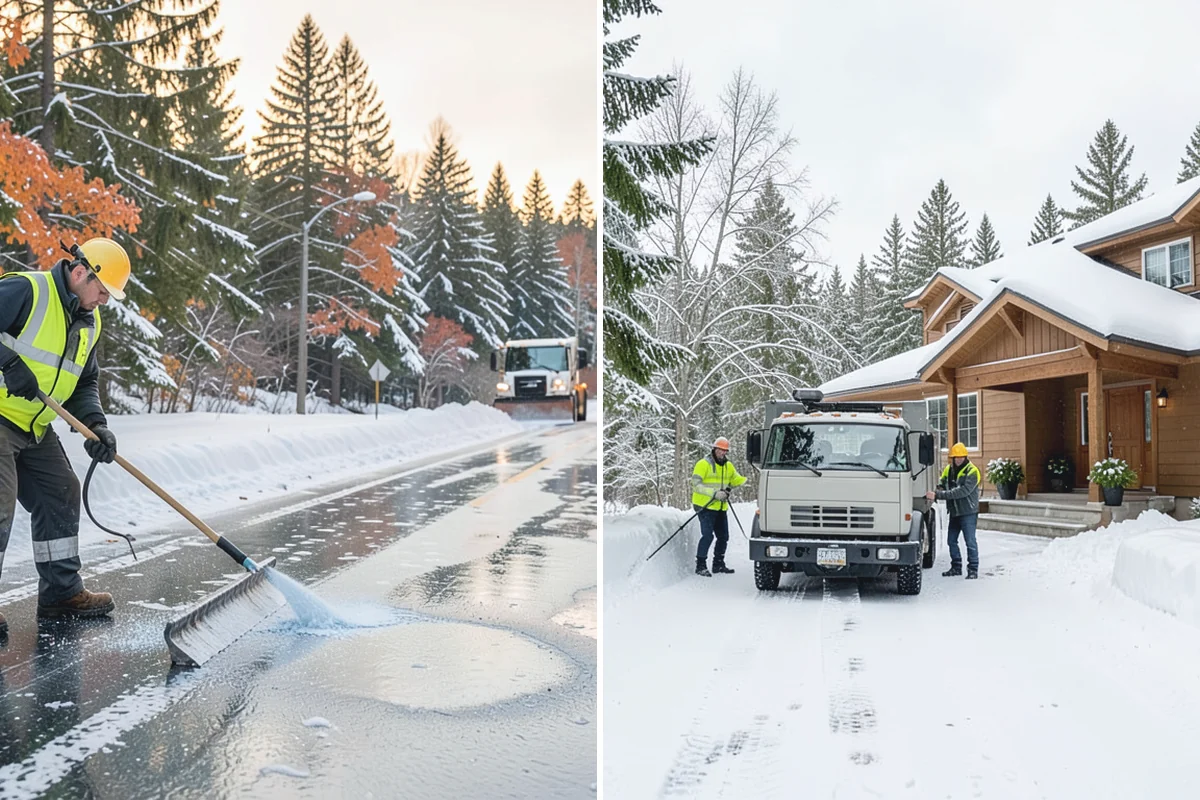 Early Morning Snow Removal in Medina, King County, WA - We set a clearing target keyed to your opening hour