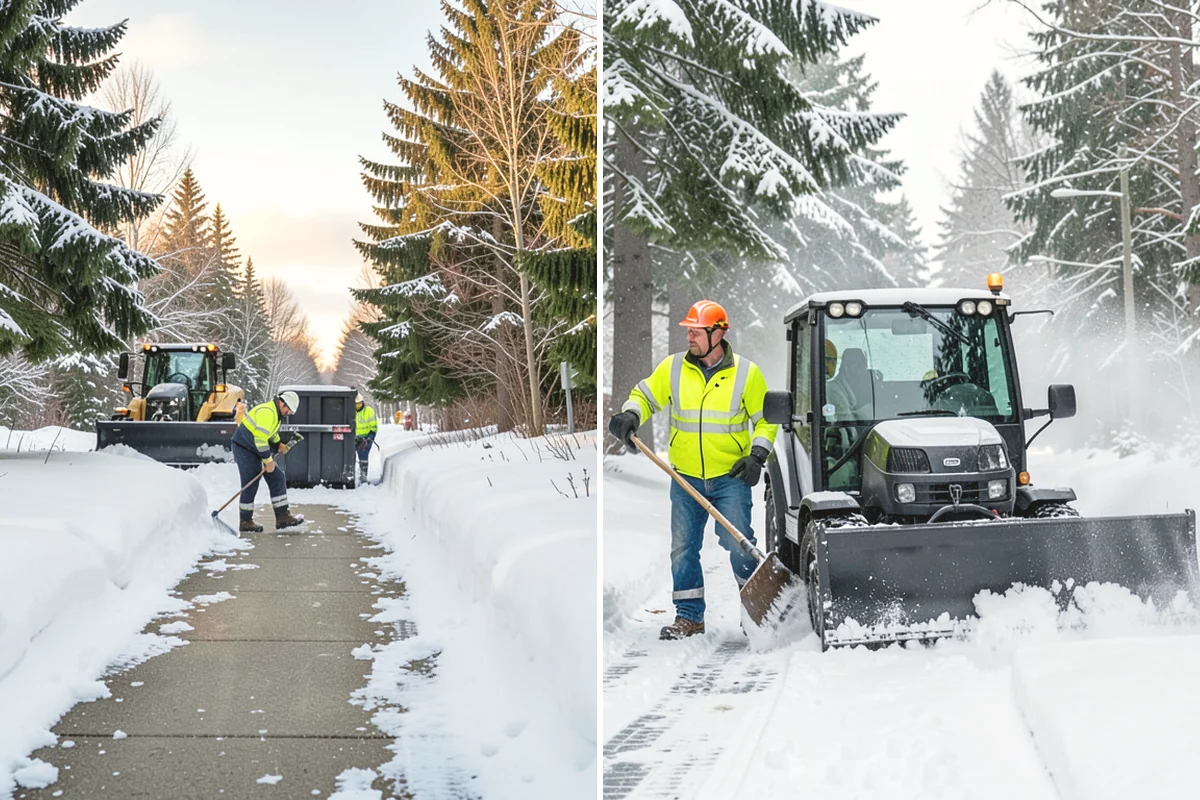 Early Morning Snow Removal in Mercer Island, King County, WA - We set a clearing target keyed to your opening hour