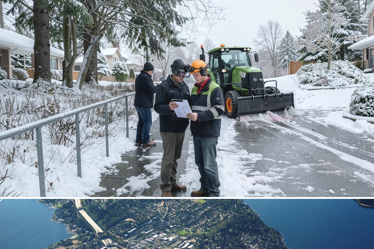 Early Morning Snow Removal in Mercer Island, King County, WA - Early-morning clearing is most requested through the frost-prone stretch from late December into February.