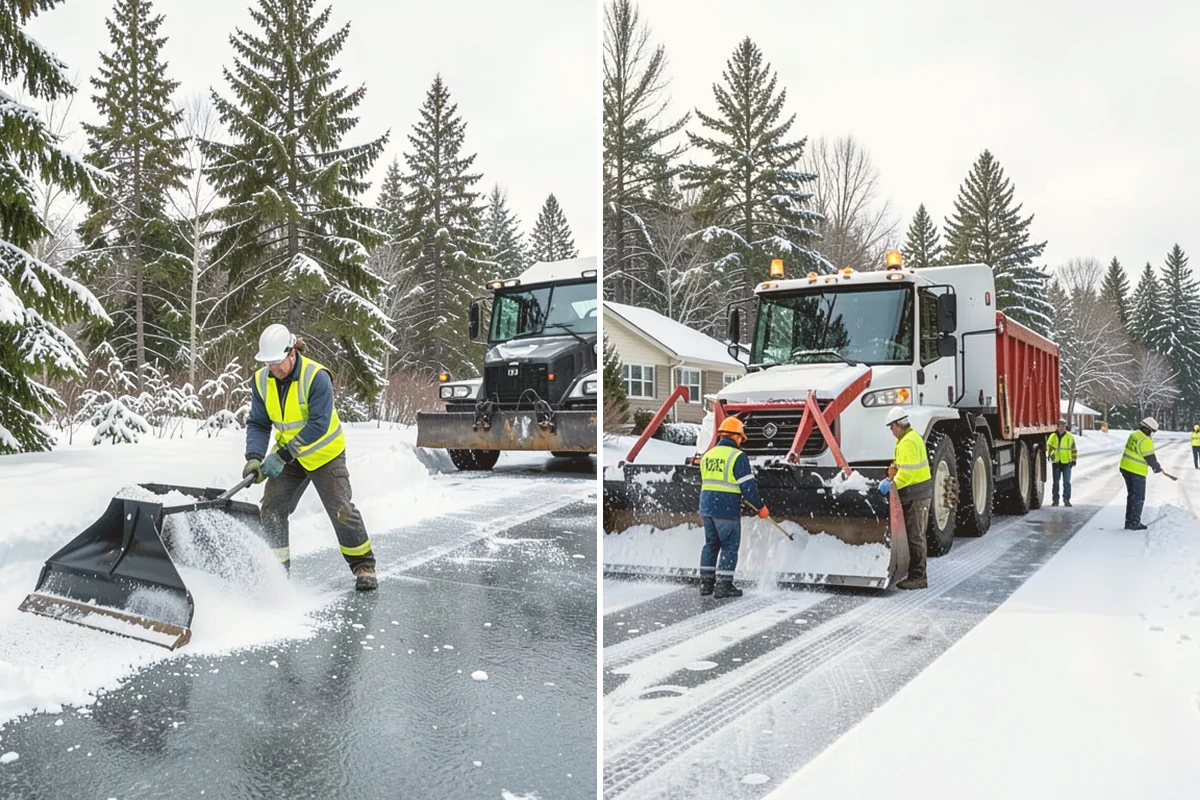 Early Morning Snow Removal in Milton, King County, WA - We set a clearing target keyed to your opening hour