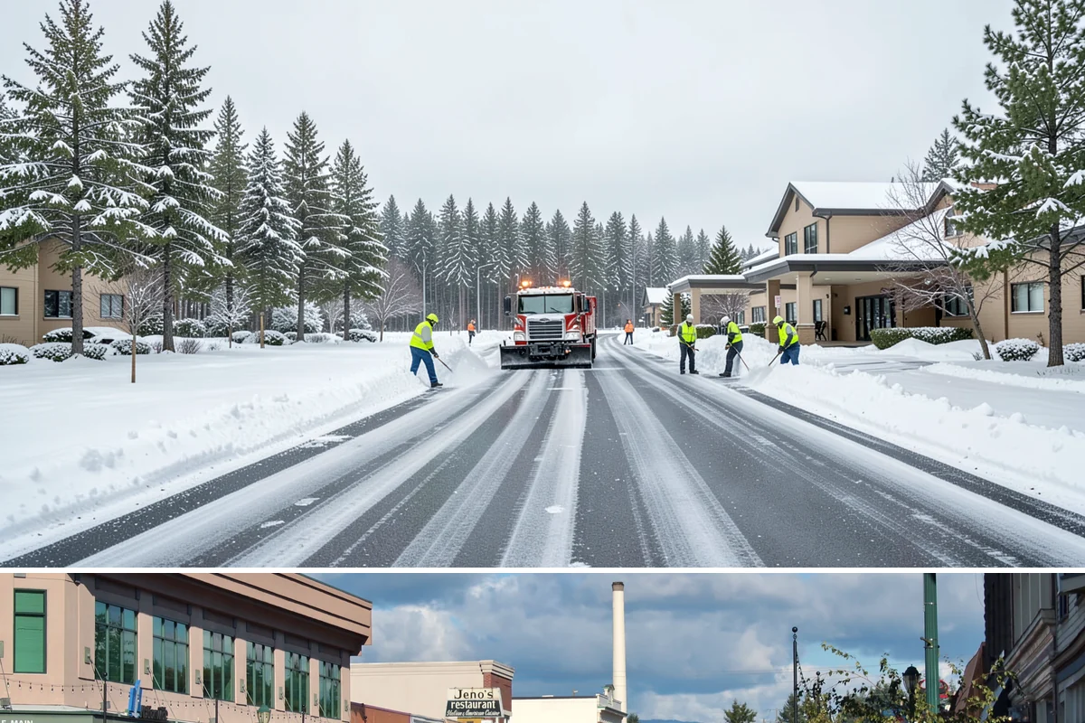 Early Morning Snow Removal in Monroe, Snohomish County, WA - Early-morning clearing is most requested through the frost-prone stretch from late December into February.