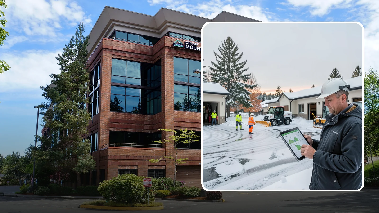 Early Morning Snow Removal in Mountlake Terrace, Snohomish County, WA - Pre-dawn service that clears overnight accumulation and refreeze just ahead of your opening rush.