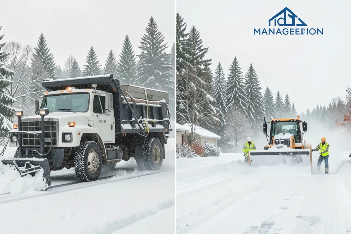 Early Morning Snow Removal in Mountlake Terrace, Snohomish County, WA - We set a clearing target keyed to your opening hour