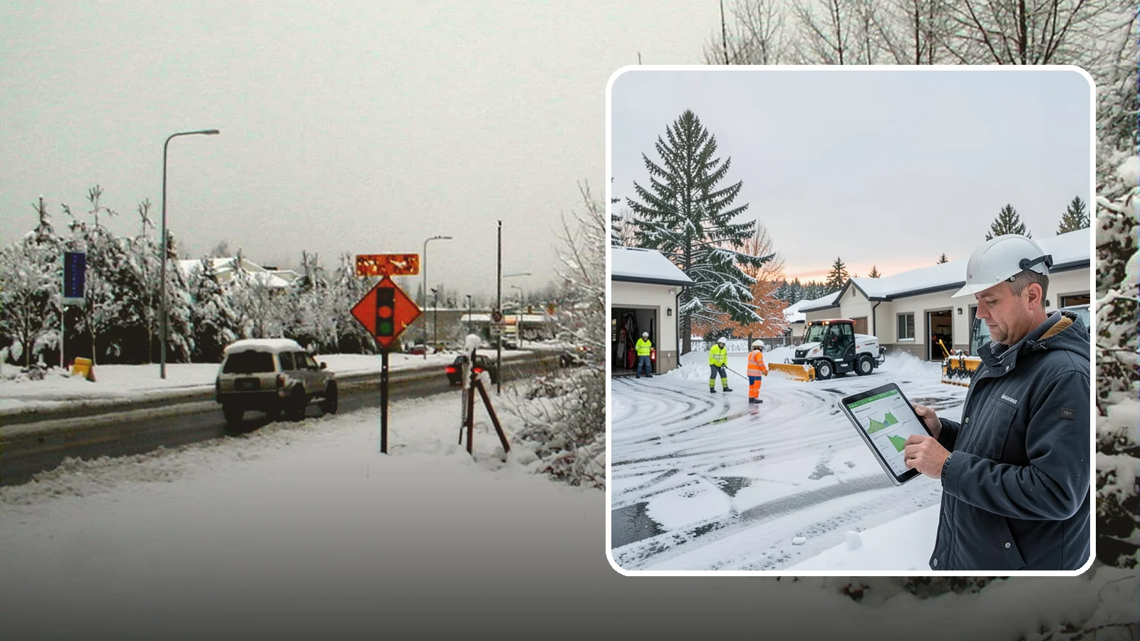 Early Morning Snow Removal in Newcastle, King County, WA - Pre-dawn service that clears overnight accumulation and refreeze just ahead of your opening rush.