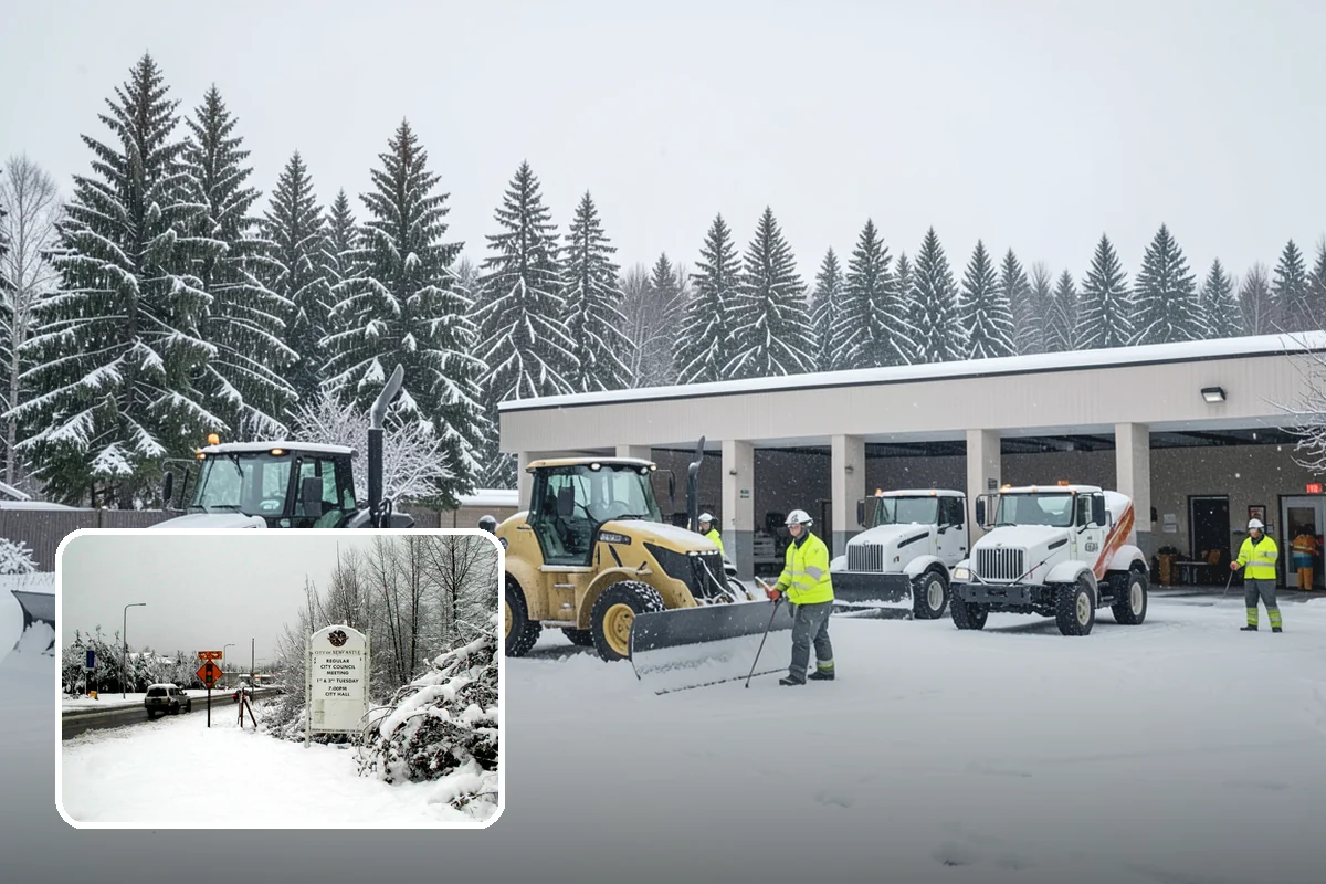 Early Morning Snow Removal in Newcastle, King County, WA - Focused on the critical pre-opening window